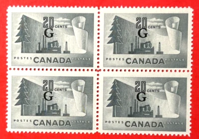 CANADA Sc#O30 1951 Postage stamp Block of 4 Mint NH OG VF/XF (11-229) - Image 1 of 3