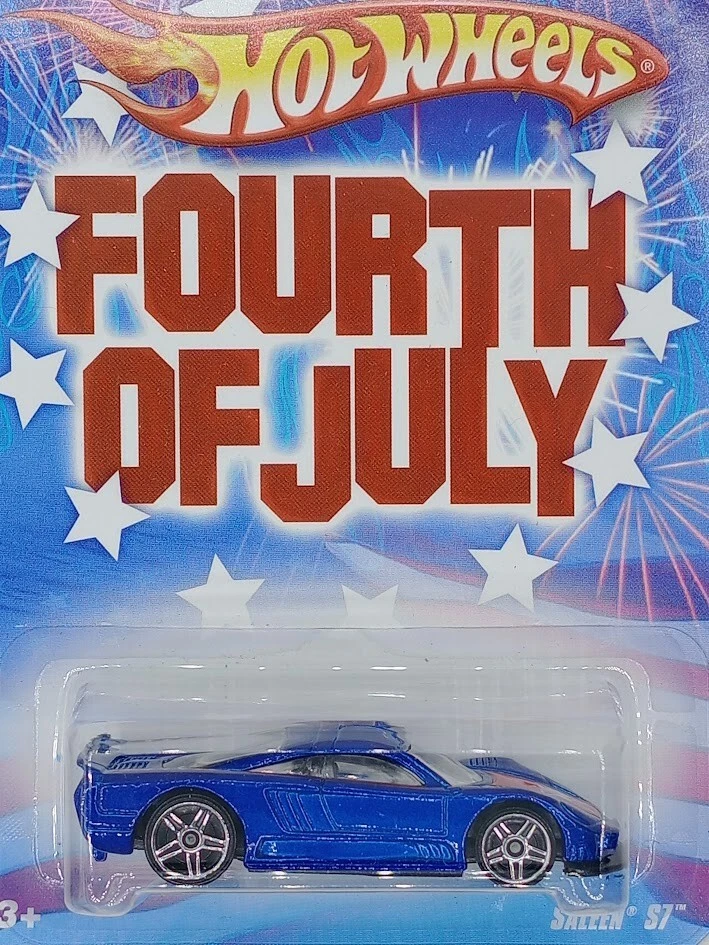 2008 Hot Wheels Walmart Fourth of July Series Saleen S7 Blue W/chrome Pr5 Spokes