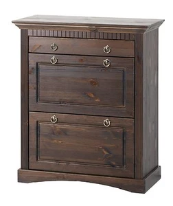 Schuhschrank aus Kiefernholz kolonial Schuhkommode - Bild 1 von 3