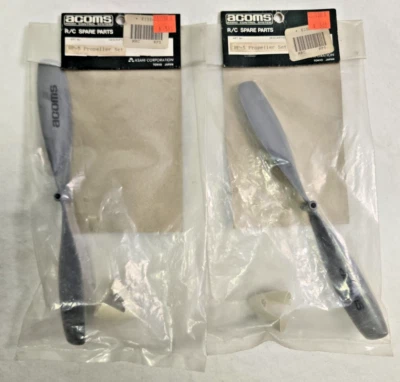 Two (2) Acoms RP-5 Model Airplane Propeller Sets New Mint Old Store Stock - Image 1 of 4