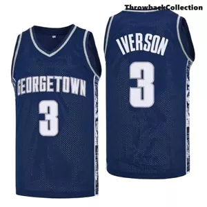 Vintage Throwback Allen Iverson University Basketball Trikot genäht S-XXL - Bild 1 von 7