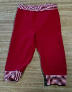Carter's Baby Unisex Size 9 Months 100% Cotton Red Flannel Reindeer Pants
