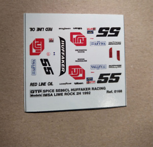 DECAL 1/43 SPICE SE86CL HUFFAKER RACING - FUJI - IMSA LIME ROCK 1992  - 168