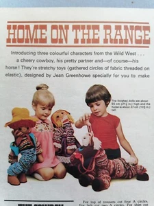 HOME ON THE RANGE Stretchy Dolls 55cm, Jean Greenhowe Sewing - Magazine Pull Out - Bild 1 von 2