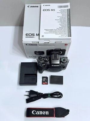 Canon EOS M5 24.2MP Spiegellose Kamera Digitalkamera Schwarz - Body - Bild 1 von 4