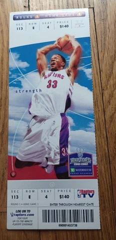 April 27, 2002 Detroit Pistons vs Toronto Raptors Game 3 Ticket Stub Cover
