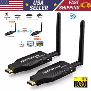 Wireless HDMI Extender Video Transmitter Receiver Screen Mirroring PC To TV#100m - Picture 1 of 10