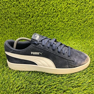 Puma Smash V2 Mens Size 9.5 Blue White Athletic Casual Walking Shoes Sneakers - Image 1 of 4