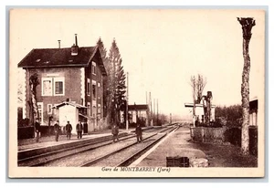Gare De Montbarrey ~ Train railroad depot station ~ Jura Bourgogne-Franche-Comté - Picture 1 of 2