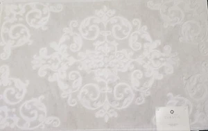 Hotel Collection Klassischer strukturierter Badteppich, Perlgrau 22 x 36 Zoll - Bild 1 von 4