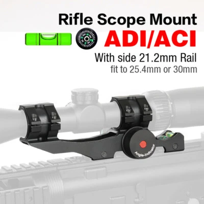 Optics Rifle Scope Mount 25.4/30mm Ring Scope Base with Spirit Bubble Level - Image 1 of 4