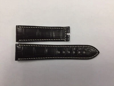 New Genuine BREGUET Matt Dark Brown Alligator Strap Band 23 mm x 20 mm - Imagem 1 de 4