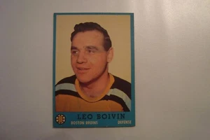 1962 63 Topps Hockey #5 Leo Boivin Card Boston Bruins - Picture 1 of 20