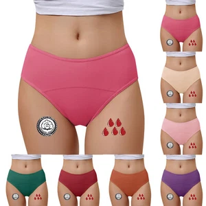 Leakproof Cotton Period Panties Reusable Menstrual Underwear for Women and Teens - Picture 1 of 40