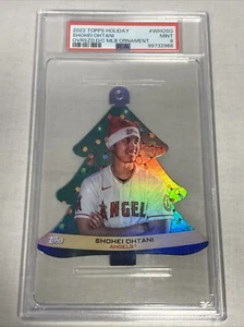2022 Topps Holiday Shohei Ohtani Gran Tamaño MLB Troquelado Ornamento PSA 9 Pop 1 Leer - Imagen 1 de 6