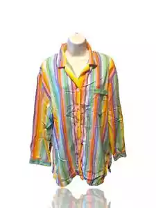 Camicia Pigiama Victoria's Secret Tg L Multicolore a Righe. NS-3 - Foto 1 di 10