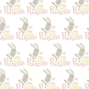 PERSONALISED BUNNY WRAPPING GIFT WRAP PAPER KIDS BABY LITTLE GIRLS CUTE - Picture 1 of 1