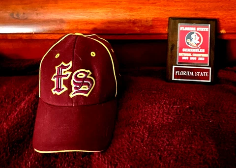 FSU Men's Cap One Size Patent Pending & Plaque Nt'l Champions 1993 1999 2013 Cover