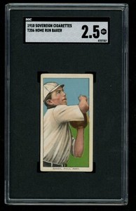 1909-1911 T206 Home Run Baker SGC 2.5 HOF Sovereign 350 Cigarettes Baseball Card