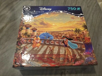 Disney Thomas Kinkade Jasmine Dancing in the Desert Sunset 750 PC Puzzle New - Image 1 of 3