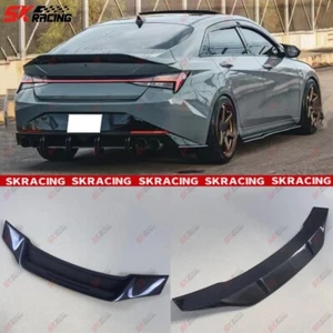Carbon Fiber/Forged Carbon Fiber Rear Spoiler Wing For 2021-2025 Hyundai Elantra - Picture 1 of 21