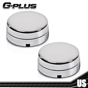 FIT FOR 03-18 RAM 3500 BLANK FACED STYLE REAR WHEEL CENTER HUB CAPS Silver - Picture 1 of 12