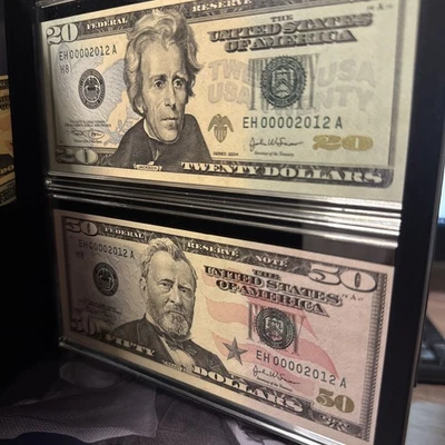 2004 Series $50 + $20 Notes with Matching LOW Serial #s, St. Louis Evolutions - Image 1 of 4