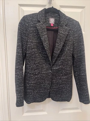 Blazer para mujer Vince Camuto blanco y negro pesado cálido talla 0 Foto 1 de 4