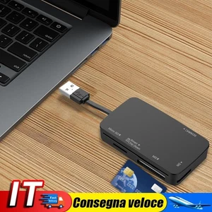 6 in 1 USB 2.0 SD Card Reader Convenient Useful for Smart Card TF MS M2 SD/MMC - Afbeelding 1 van 10