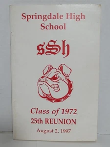 Springdale, Arkansas High School Class Of 1972 25th Reunion Address Booklet - Picture 1 of 4