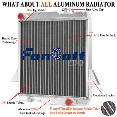 3 Rows Aluminum Radiator Fit 1967-1974 68 1970 Triumph TR6 TR250  2.5L l6 GAS MT - Изображение 1 из 4