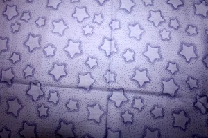 PURPLE ON  PURPLE STARS FROM PISSIBILITIES FOR CHAPEL HOUSE - 100% COTTON FABRIC - Picture 1 of 4