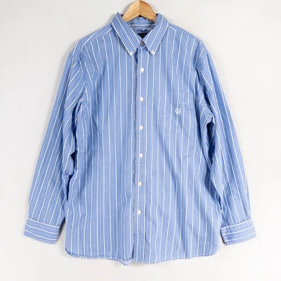 CHAPS Shirt Mens XL Blue Stripe Button Down Cotton Long Sleeve Business Casual - Image 1 of 4