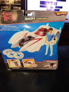 Hot Wheels SPEED RACER Mach 5 Car & Figure & Saw Blade Launcher 2007 VHTF - Read - Picture 1 of 4