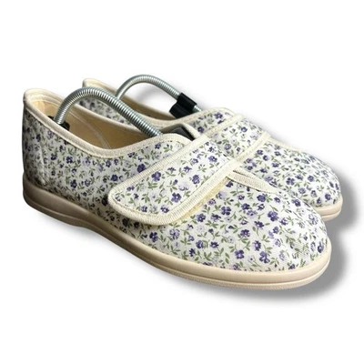 Zapatillas Cosyfeet para mujer talla UK 5 US 7 para pies hinchados florales cottagecore cómodas Foto 1 de 4