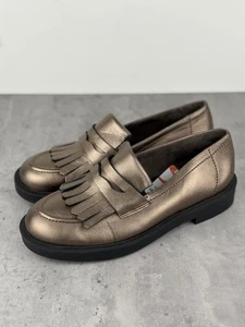 Paul Green Fringe Loafer Gold Women’s Size US 8 UK 6 New - Picture 1 of 9