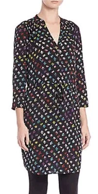 Diane Von Furstenberg Freya Navy Silk Floral Above Knee Length Dress Size UK 8 - Image 1 of 4