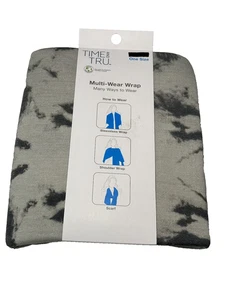 time & tru womens multi wear wrap shawl ONE SIZE osfm new with tags - Picture 1 of 2