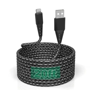 iPhone Charger Cord 20FT/6M [Apple MFi Certified] Lightning Cable Extra Long ... - Picture 1 of 8