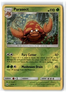 2017 Sun & Moon Parasect #5 Stage 1/Rare Reverse Holo - Picture 1 of 2