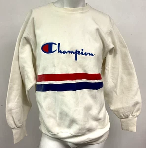 1980's-90's Champion Reverse Weave Tri-Tone Spell Out Crewneck Sweatshirt USA M - Picture 1 of 6