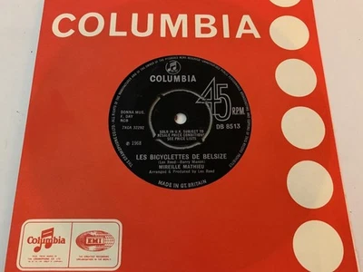 MIREILLE MATHIEU Les Bicyclettes De Belsize EUROPOP 1968 Columbia DB8513 NR MINT Foto 1 de 2