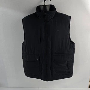 Lacoste puffer vest pockets black button 54/6 mens 7022 - Picture 1 of 10