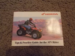 2000 Honda Tips & Practice Guide for the ATV Rider Booklet Manual - Picture 1 of 2