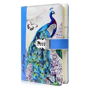 ARRLSDB A5 Creative Password Lock Journal PU Leather Combination Lock Diary D... - Picture 1 of 7