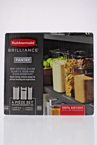 Rubbermaid Brilliance Pantry 4 Piece Set Food Storage Containers - Picture 1 of 4