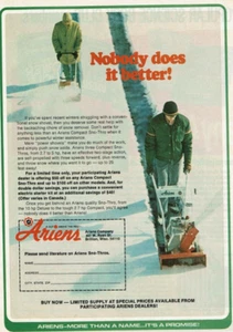 1978 Vintage Print Ad Ariens Nobody does it better Compact Sno-Thro Snow Blower - Picture 1 of 2