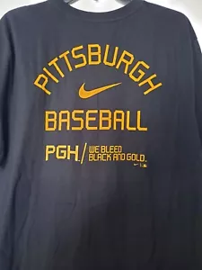 Nike Pittsburgh Pirates Baseball We Bleed Black and Gold Shirt XL NWOT MLB - Picture 1 of 4