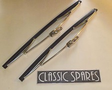 FORD CORTINA MK 1 1962 TO 1966  NEW PAIR ALLOY FINISH WIPER BLADES (JN999)