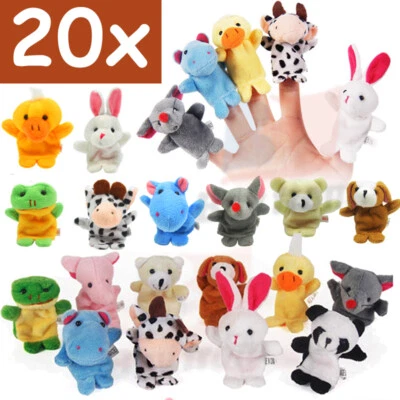 20pcs Cute Animal Finger Puppets Baby Nursery Children Kids Story Time Play Toy - image 1 of 4